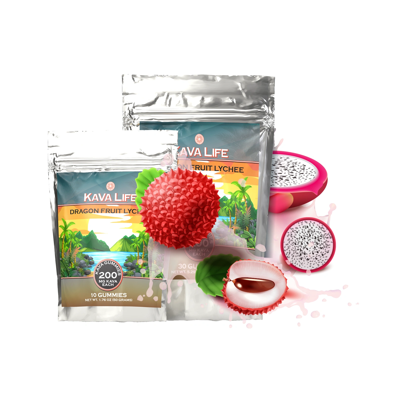 Kava Gummies - Dragon Fruit Lychee