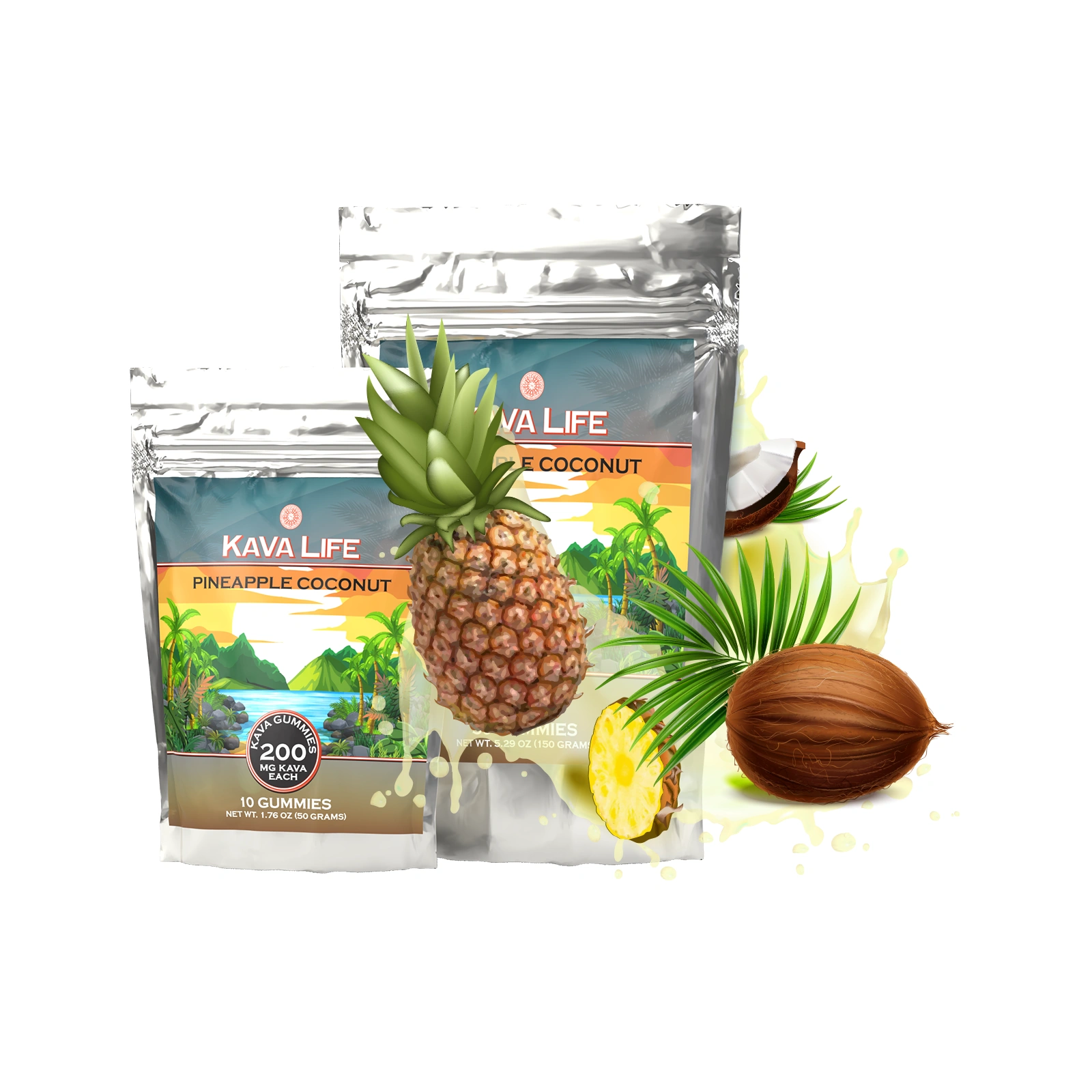 Kava Gummies - Pineapple Coconut