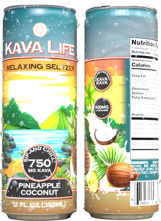 Kava Life Pineapple Coconut Seltzer